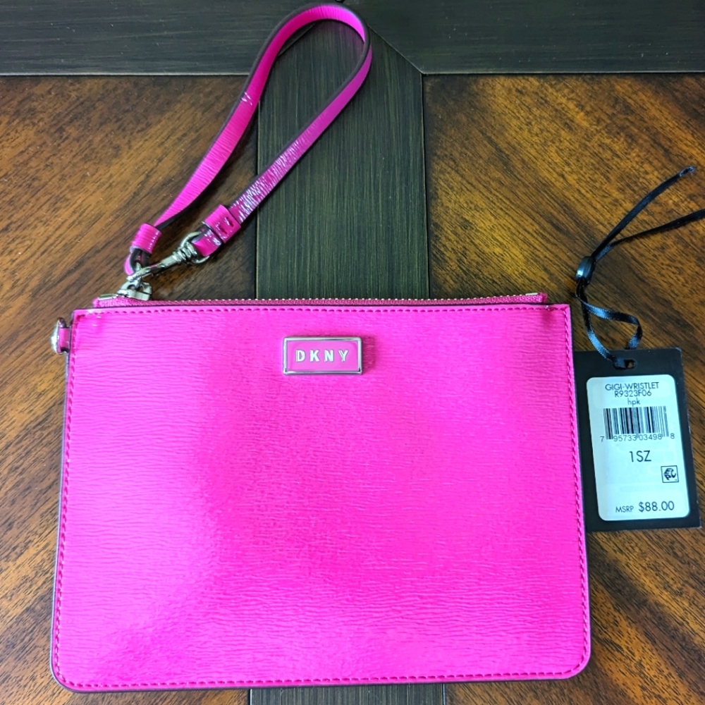 Brand New Hot Pink DKNY Wristlet